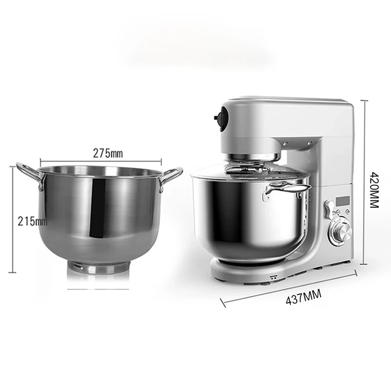 Big Capacity 10L 1500W Powerful Cooking Appliances Cake Bread Dough Mixer Planetary Electric Home Kitchen Appliance Food Mixer