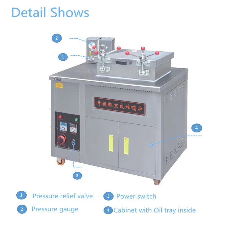 Commercial 30kgs Gas Pressure Fryer Chicken Deep Fryer, Broaster Fryer Stainless Steel Fast Food Equipment Save 50% Cooking Time
