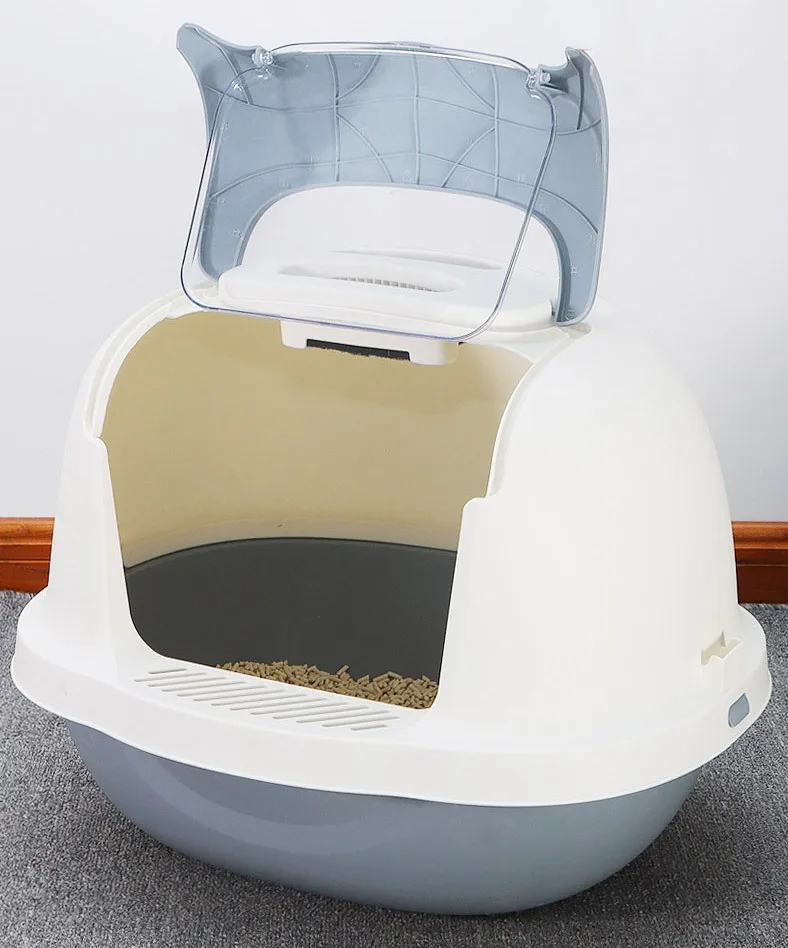 Wholesale Cat Litter Box Double Flip Pet Cat Toilet Box Automatic Cat Toilet