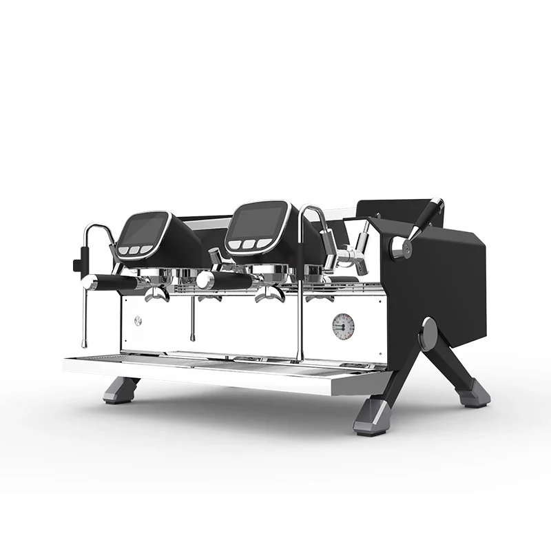Commercial 2 Group Semi-Automatic Espresso Machine 9 Bar Pressure Stainless Steel Boiler 6200W Power Precise Temperature Control