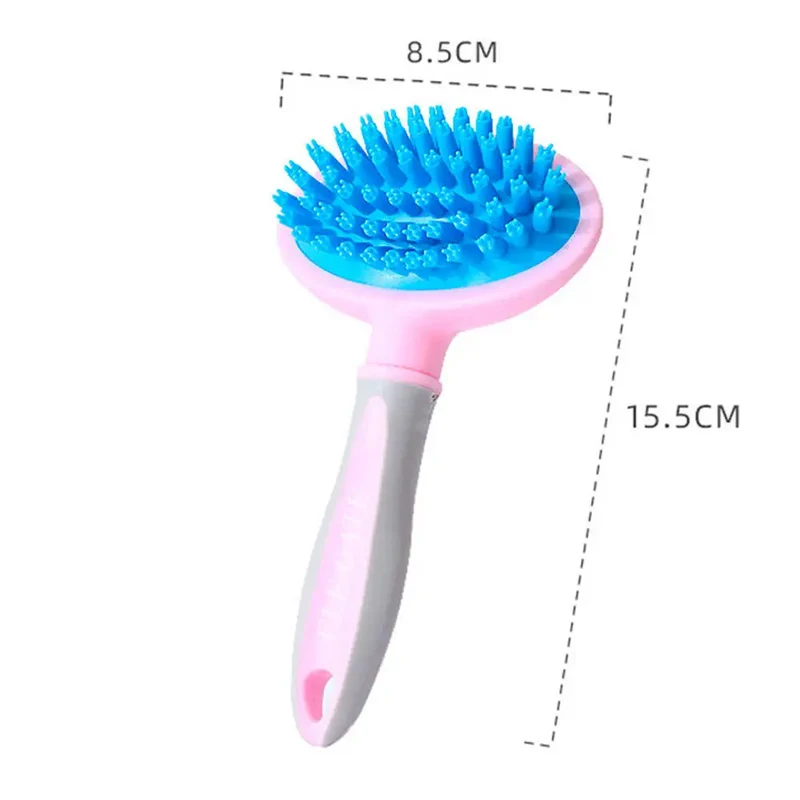 Self-Cleaning Pet Massage Comb for Cats by ELEGATE Gentle Grooming Tool with Plastic Design, Model MAS.07.5, Made in Mexico