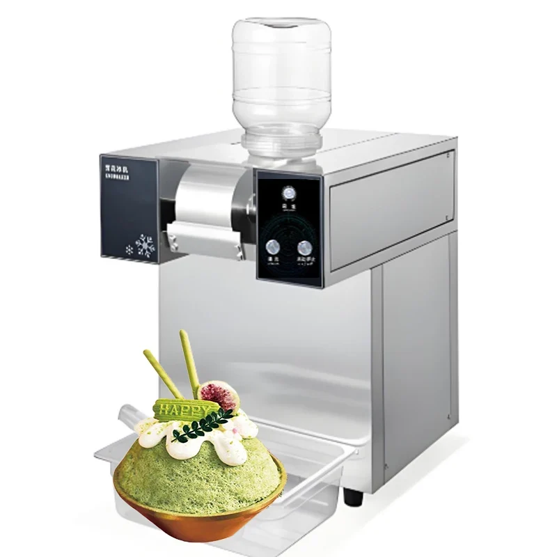 Bingsu Snow Ice Maker Manual Portable Stainless Steel Electric Ice Shaver 5kg/min Eco-Friendly Class Energy Efficient Hotel