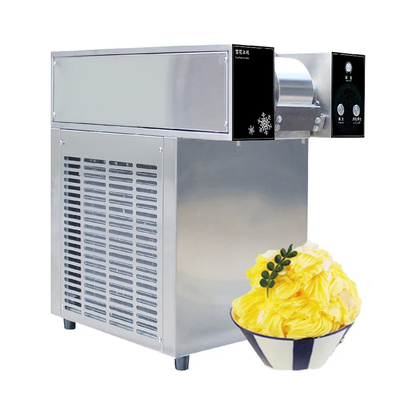 Bingsu Snow Ice Maker Manual Portable Stainless Steel Electric Ice Shaver 5kg/min Eco-Friendly Class Energy Efficient Hotel