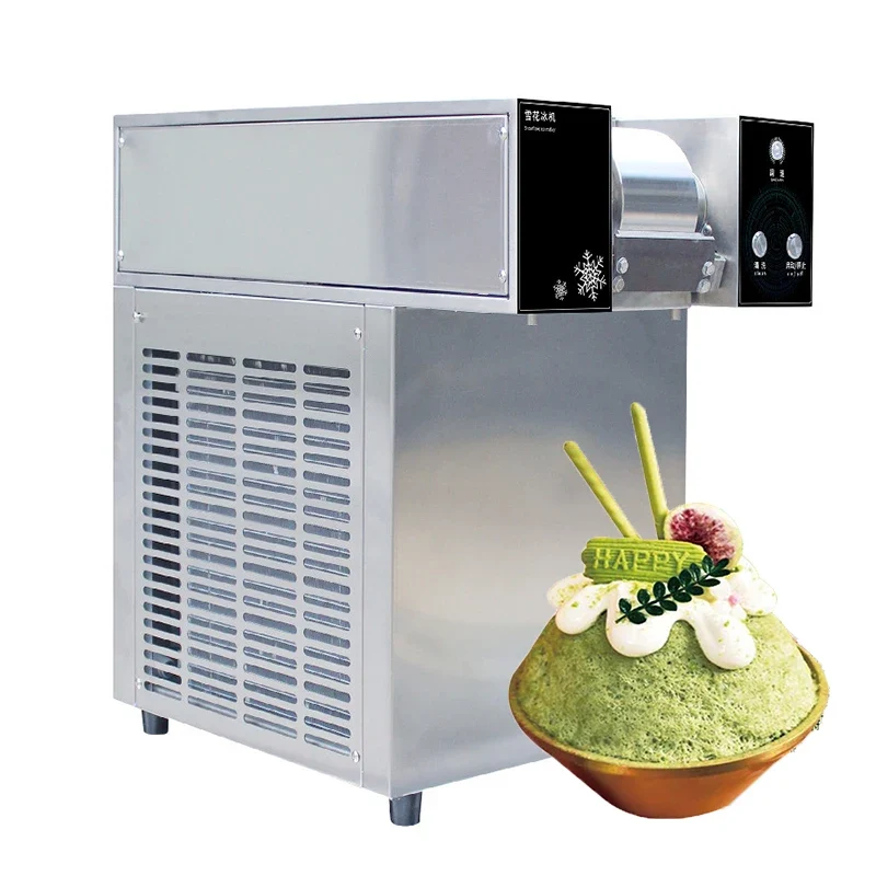 Bingsu Snow Ice Maker Manual Portable Stainless Steel Electric Ice Shaver 5kg/min Eco-Friendly Class Energy Efficient Hotel