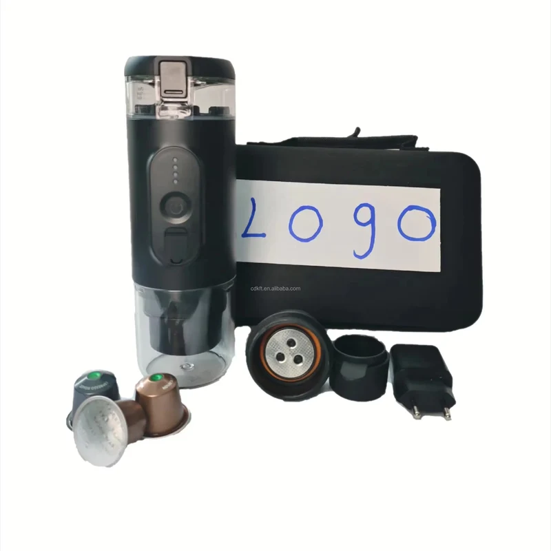 12V Battery-Powered Portable Car Espresso Coffee Maker with Capsule System Hot Water Function for Outdoor RV Household Hotel Use