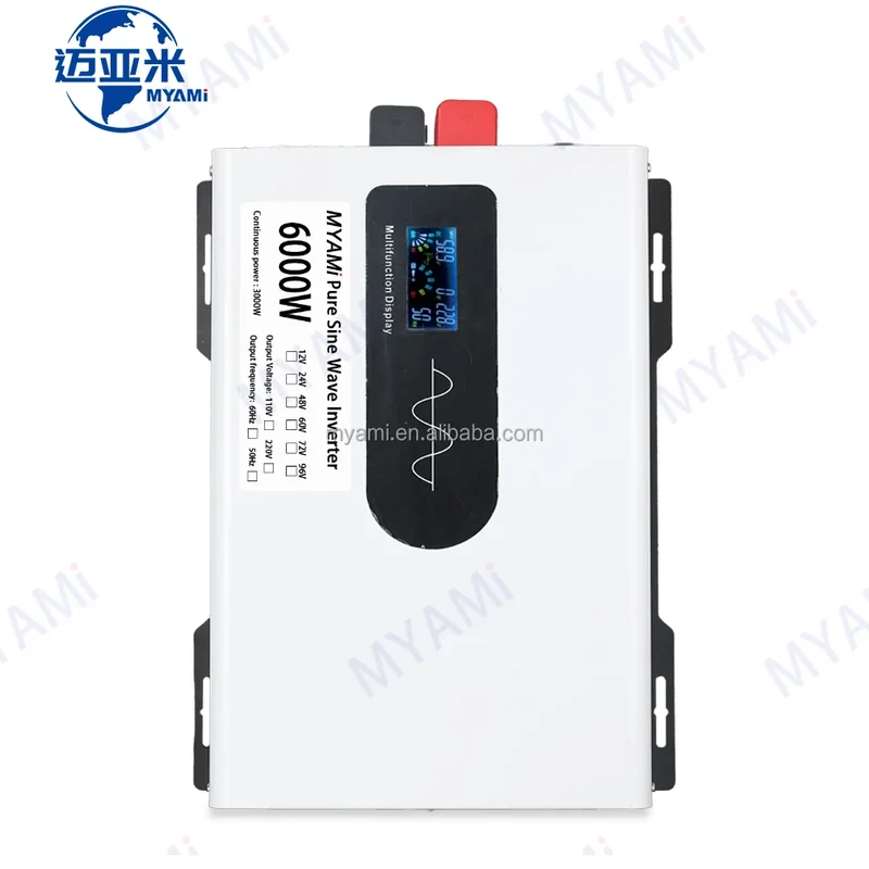 For Dual Output 3000W 12-96V DC Input Grid LCD Display Solar AC 220V Inverter Pure Sine Wave Low-Frequency Air Conditioner
