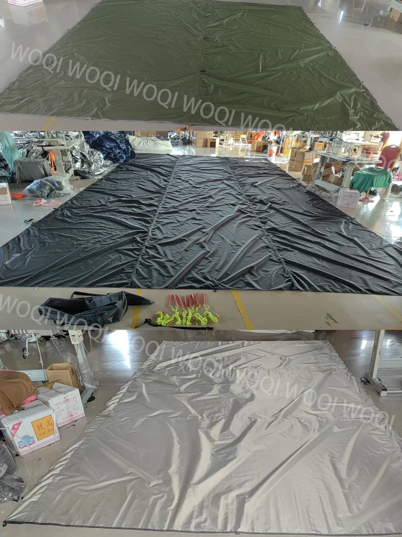 WOQI Large 3m Camping Tarp Multi-Function Hammock Rainfly Hot Selling 3-4 Person Tent with Pole Accessory