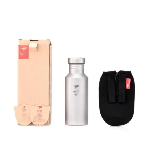 Titanium 550ml Ultralight Leakproof Sport Water Bottle Eco-Friendly Metal for Outdoor Camping Hiking