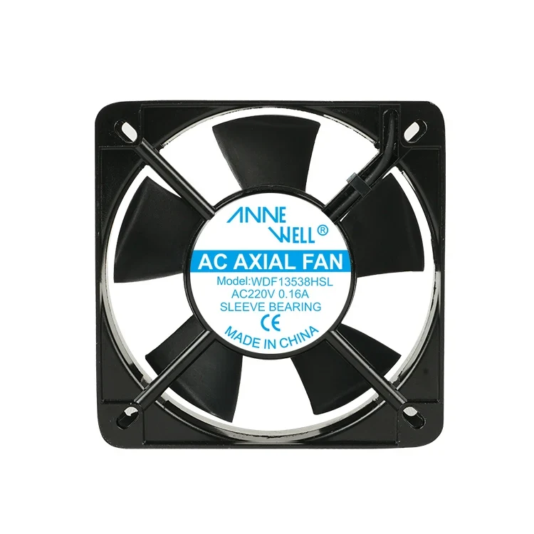 Durable AC Axial Fan 135x135x38mm Electric Motor Cooling 110V 220V High Efficiency Exhaust Fans with 13CM for Industrial Cooling