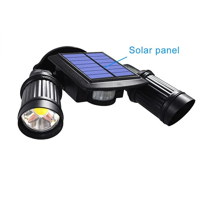 Two Adjustable Heads 180 Detection Angle 10W COB Waterproof LED Outdoor Motion Sensor Security Flood Lights