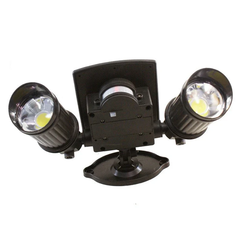 Two Adjustable Heads 180 Detection Angle 10W COB Waterproof LED Outdoor Motion Sensor Security Flood Lights