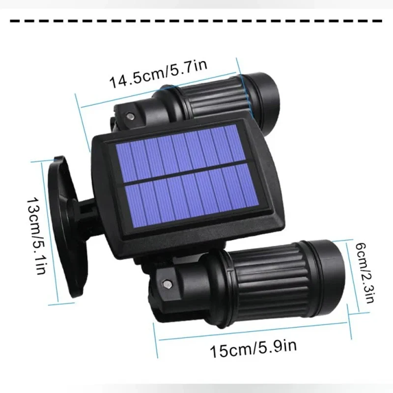 Two Adjustable Heads 180 Detection Angle 10W COB Waterproof LED Outdoor Motion Sensor Security Flood Lights
