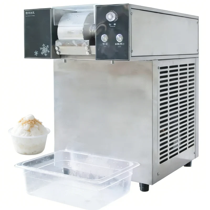 Portable Electric Snow Ice Shaver Machine Stainless Steel Eco-Friendly Commercial Hotel Household Outdoor Festival Fair Night