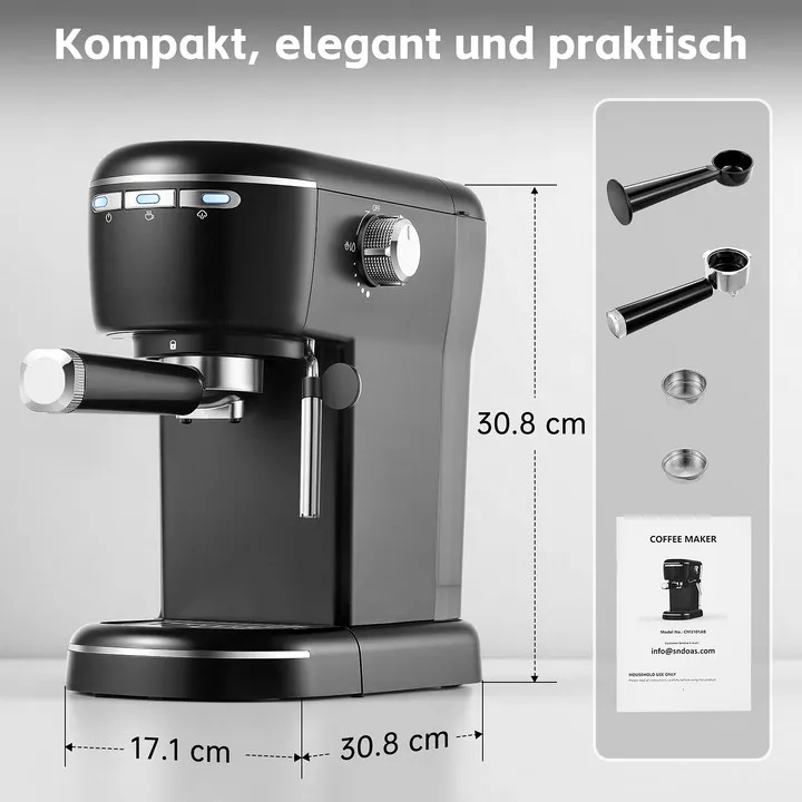 Cappuccino Maker Automatic Espresso Machine with Milk Steamer