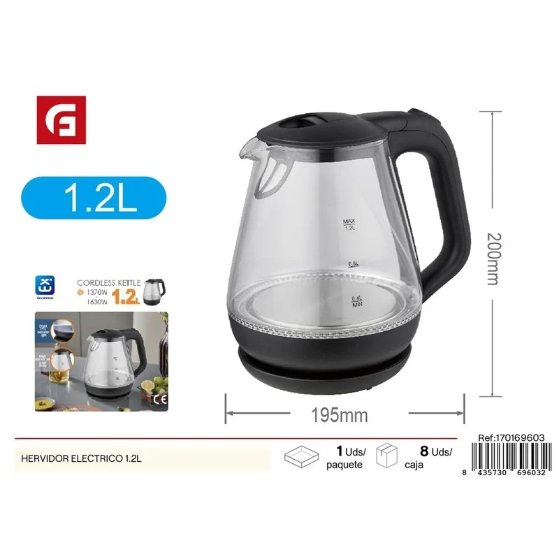 1.2 Liter Electric Kettle - Kitchen Accessories and Kettles