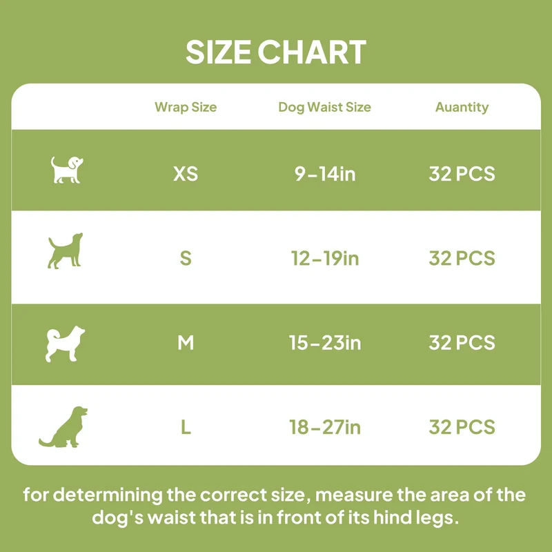 Disposable Female Dog Diapers Super Absorbent Leak-Proof for Heat Incontinence Travel