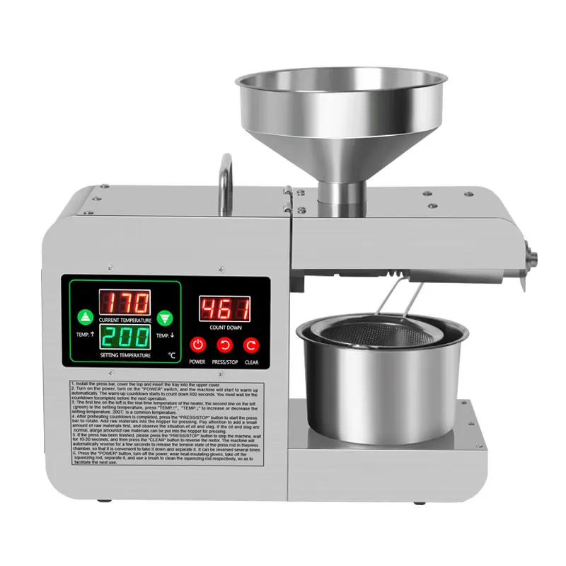 Hot Selling Professional Automatic Cold and Hot Cooking Oil Processing Machine Sunflower/Olive/Sesame Oil Press Press