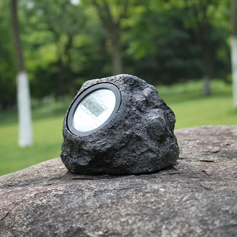 Wason Solar Rock Light Outdoor Garden Decorative Waterproof LED Solar Powered Garden Stone Light for Pathway Walkway Landscape