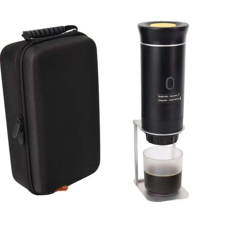 2025 USB Rechargeable Battery-Powered 20 Bar Portable Automatic Espresso Coffee Maker for Car Use Plastic Cappuccino Function