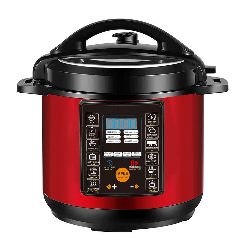 6L Electric Pressure Cooker - 22-in-1 Functions, 110-120V/60Hz, Customizable Panel, 24H Delay Timer, Dual Non-Stick Aluminum Pot