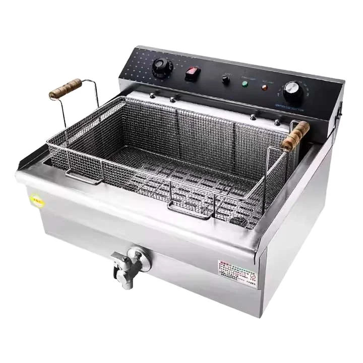 Premium Commercial Full-Size Electric Deep Fryer 30 Liters Professional Restaurant Industrial New Standing Fryer