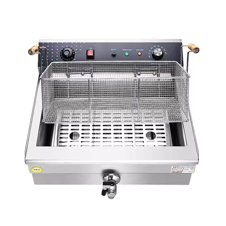 Premium Commercial Full-Size Electric Deep Fryer 30 Liters Professional Restaurant Industrial New Standing Fryer