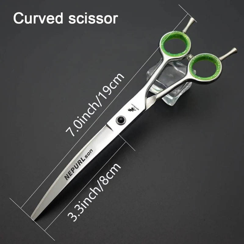 7.0 Inch Scissors Pet Grooming Dense Fishbown Teeth Scissors Set shear 4 Scissors in Set PTS-015