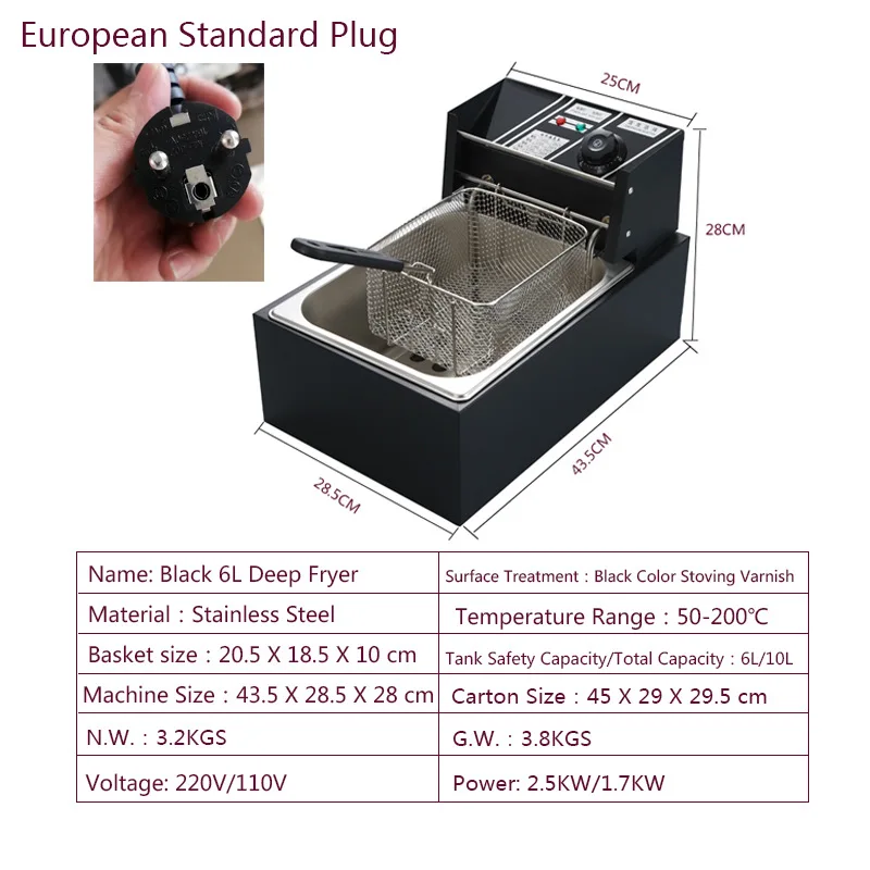 High Quality Deep Fryer 1-Tank Electric Fryer