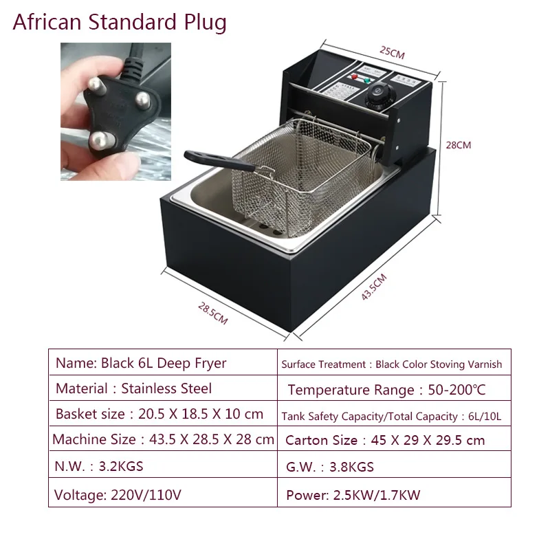 High Quality Deep Fryer 1-Tank Electric Fryer