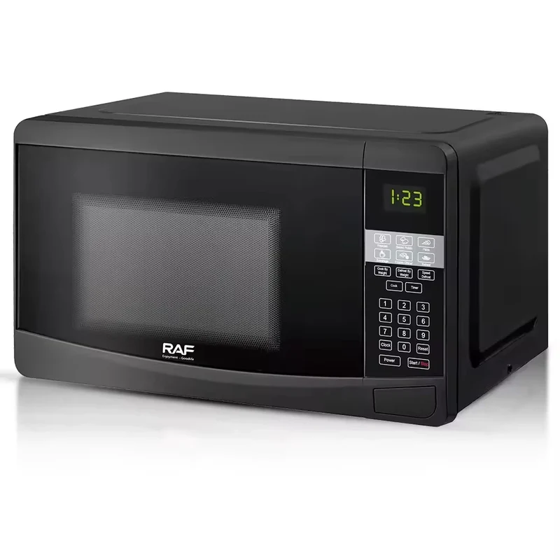 20L High Quality Mechanical Timer Control Microwave Oven Household Use Black Glass Housing 800W A+ Energy Efficient Touch