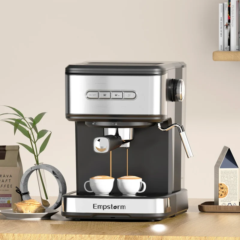 Empstorm Electric Espresso Machine Semi-Automatic Coffee Maker with for Office Home Use Stock in the US Local