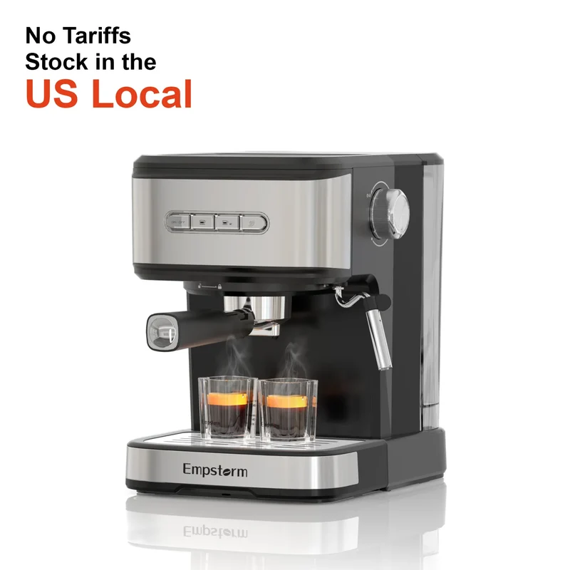 Empstorm Electric Espresso Machine Semi-Automatic Coffee Maker with for Office Home Use Stock in the US Local