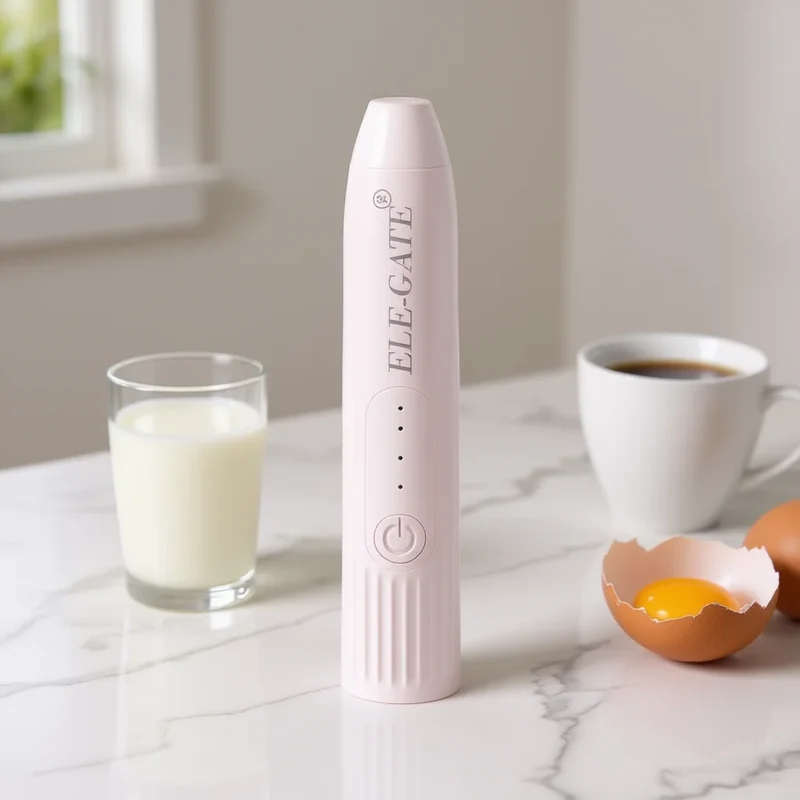 Elegate HOG.96 Battery-Powered 200W Rechargeable Portable Hand Held Plastic Electric Whisk Milk Coffee Egg Mixing Wire Whip