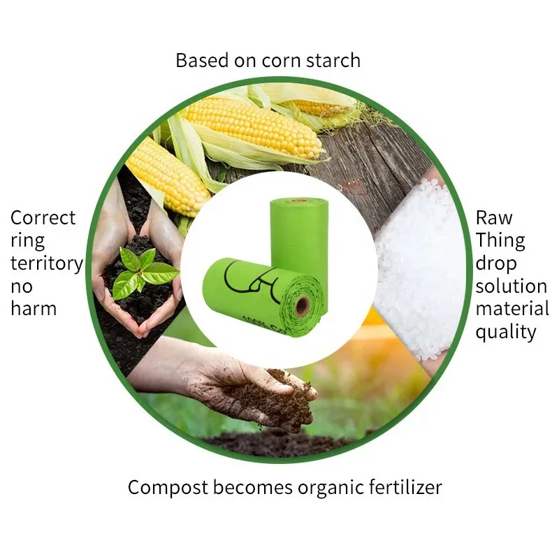 OEM ODM Pet Poop Bag Eco Corn Starch Poop Bag Dog Poop Bags Biodegradable for Dogs
