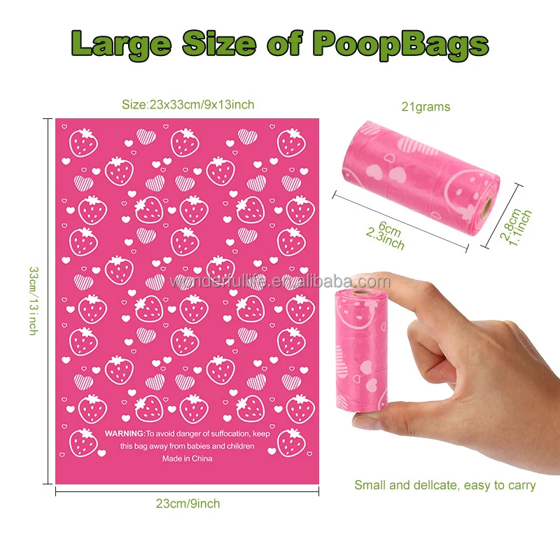 OEM ODM Pet Poop Bag Eco Corn Starch Poop Bag Dog Poop Bags Biodegradable for Dogs