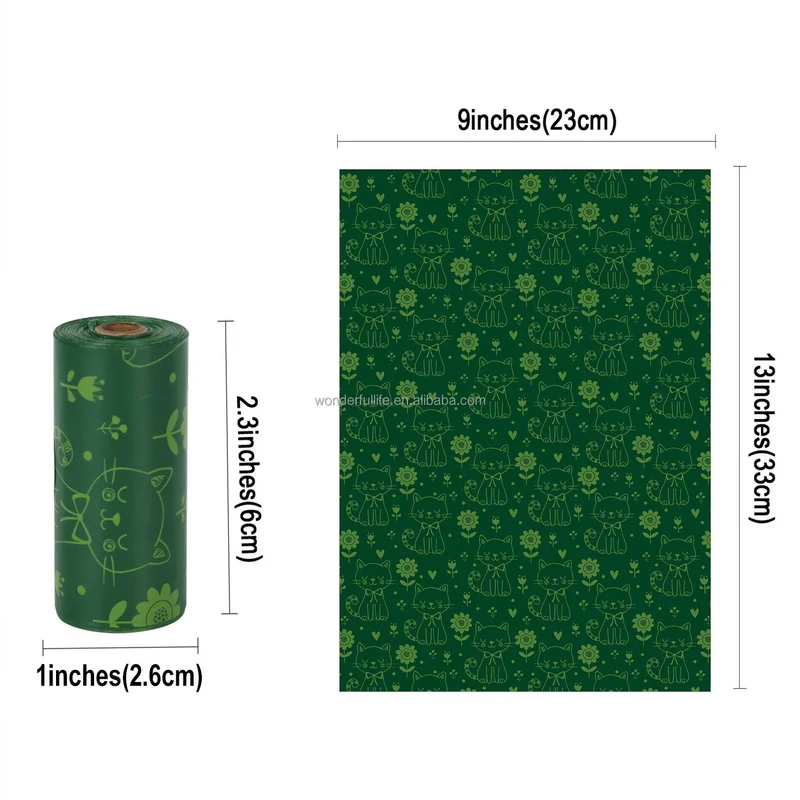 OEM ODM Pet Poop Bag Eco Corn Starch Poop Bag Dog Poop Bags Biodegradable for Dogs
