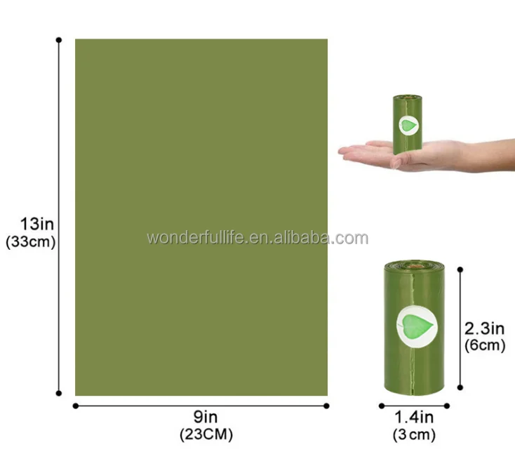 OEM ODM Pet Poop Bag Eco Corn Starch Poop Bag Dog Poop Bags Biodegradable for Dogs