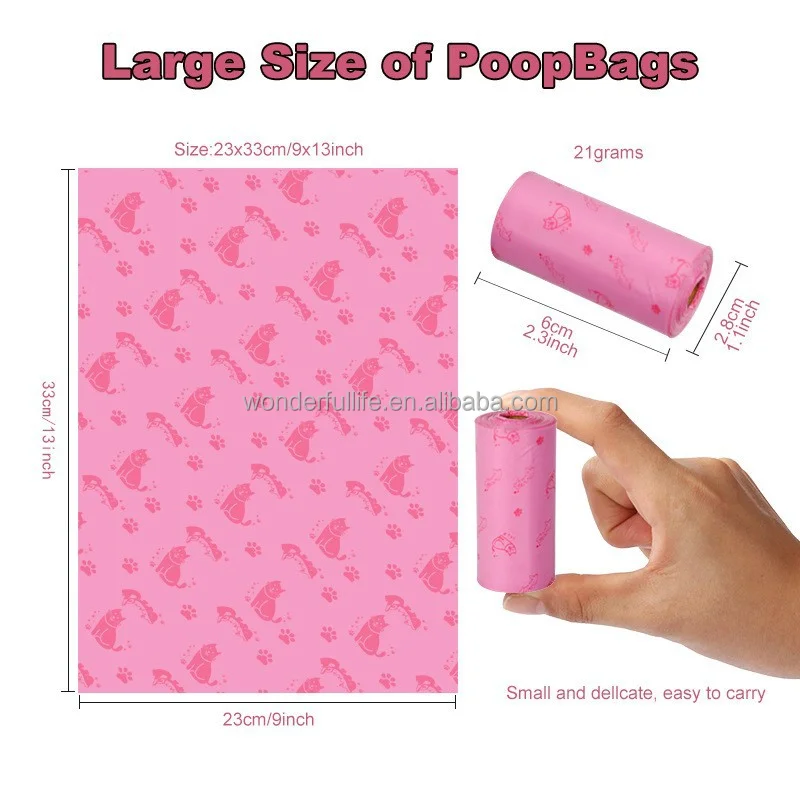 OEM ODM Pet Poop Bag Eco Corn Starch Poop Bag Dog Poop Bags Biodegradable for Dogs