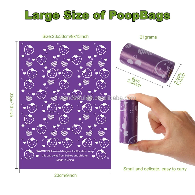 OEM ODM Pet Poop Bag Eco Corn Starch Poop Bag Dog Poop Bags Biodegradable for Dogs