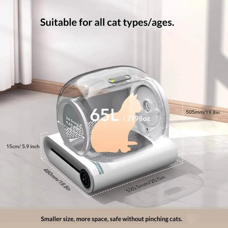 2026 Hot Sale EU Stock Direct Dispatch Smart Cat Toilet Electric Self-Cleaning