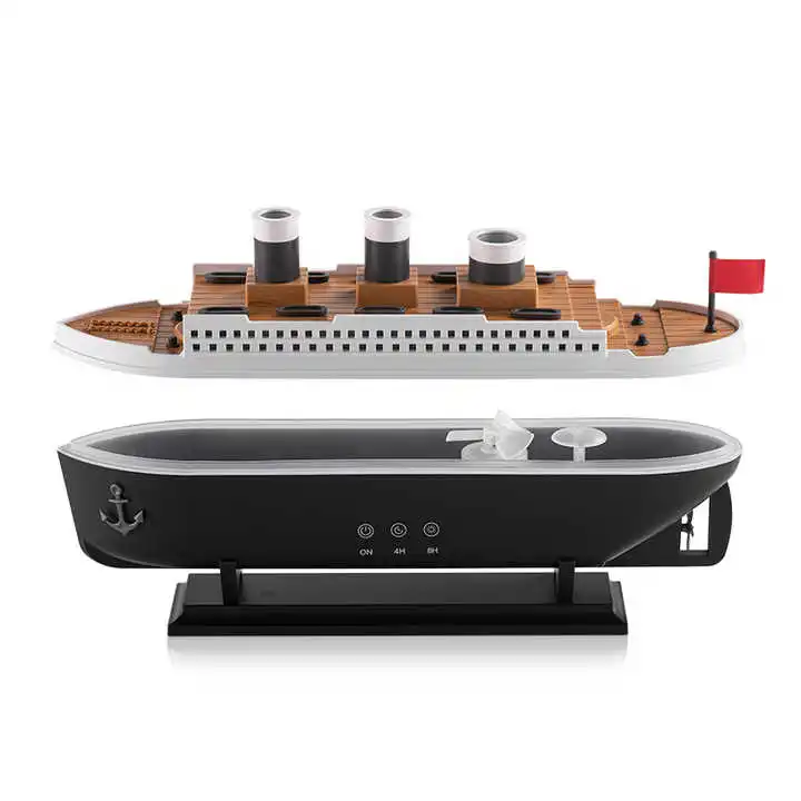 2025 Electric Ship Diffuser Humidifier Ultrasonic Essential Oil Jellyfish Diffuser Desktop Smart Home Boat Diffuser for Office