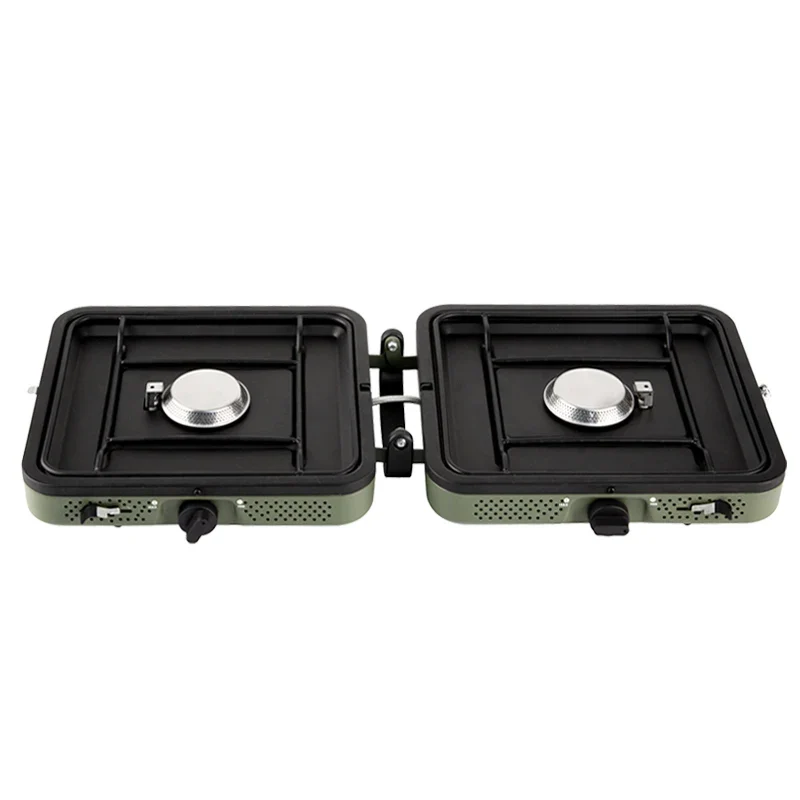 Vooma Customized 2-Burner Foldable Cooker Portable Mini Barbecue Grill for Outdoor Camping Gas Stove by Manufacturer