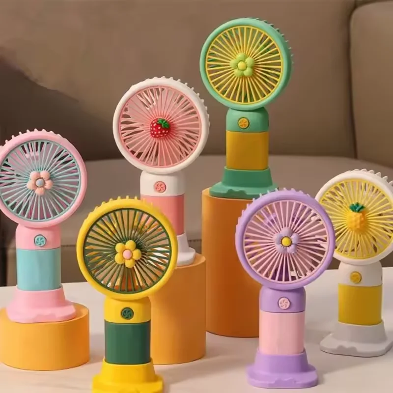 Wholesale Mini Rechargeable USB Cooling Fan Portable Outdoor Multi-Functional Ventilante Single Speed Handheld Cute Design