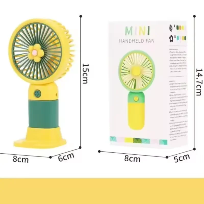 Wholesale Mini Rechargeable USB Cooling Fan Portable Outdoor Multi-Functional Ventilante Single Speed Handheld Cute Design