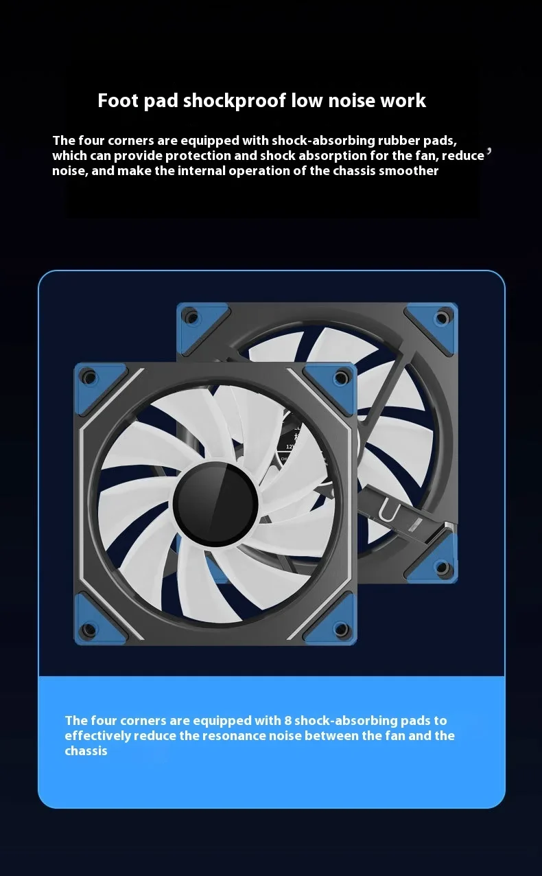 TEUCER PRO 12CM ARGB Shuang Synchronous Mute 4th Generation Family Chassis Ball Bearing Plastic Computer Case Cooling Fan