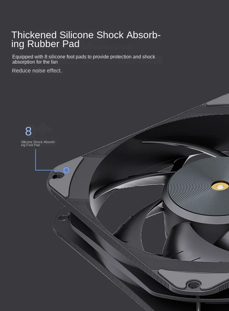 TEUCER T20 Industrial Grade 12V 4Pin 2500RPM PC Case Radiator Fan Ball Bearing High Wind Pressure Cooling Fans S-FDB