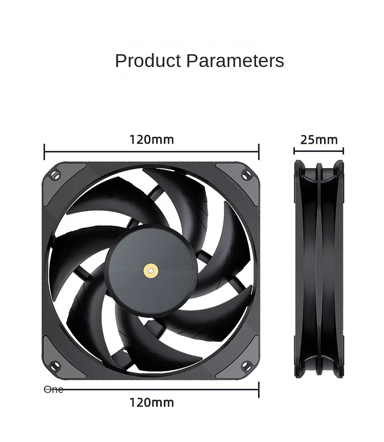 TEUCER T20 Industrial Grade 12V 4Pin 2500RPM PC Case Radiator Fan Ball Bearing High Wind Pressure Cooling Fans S-FDB