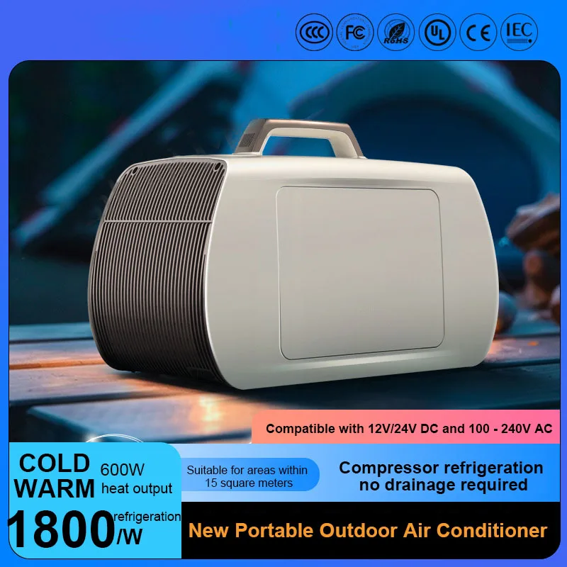 Best Sales New Model Cold Warm Outdoor 1600W 220V Air Conditioner Drain-Free Home Vehicle-Mounted Portable Air Conditioner