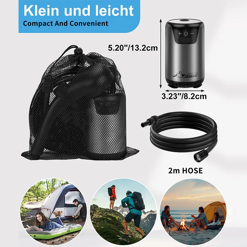 Portable Shower for Camping, 8000mAh Rechargeable Camping Shower with Intelligent LED Display, 4 Spray Modes