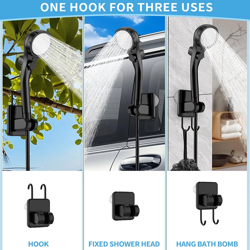 Portable Shower for Camping, 8000mAh Rechargeable Camping Shower with Intelligent LED Display, 4 Spray Modes